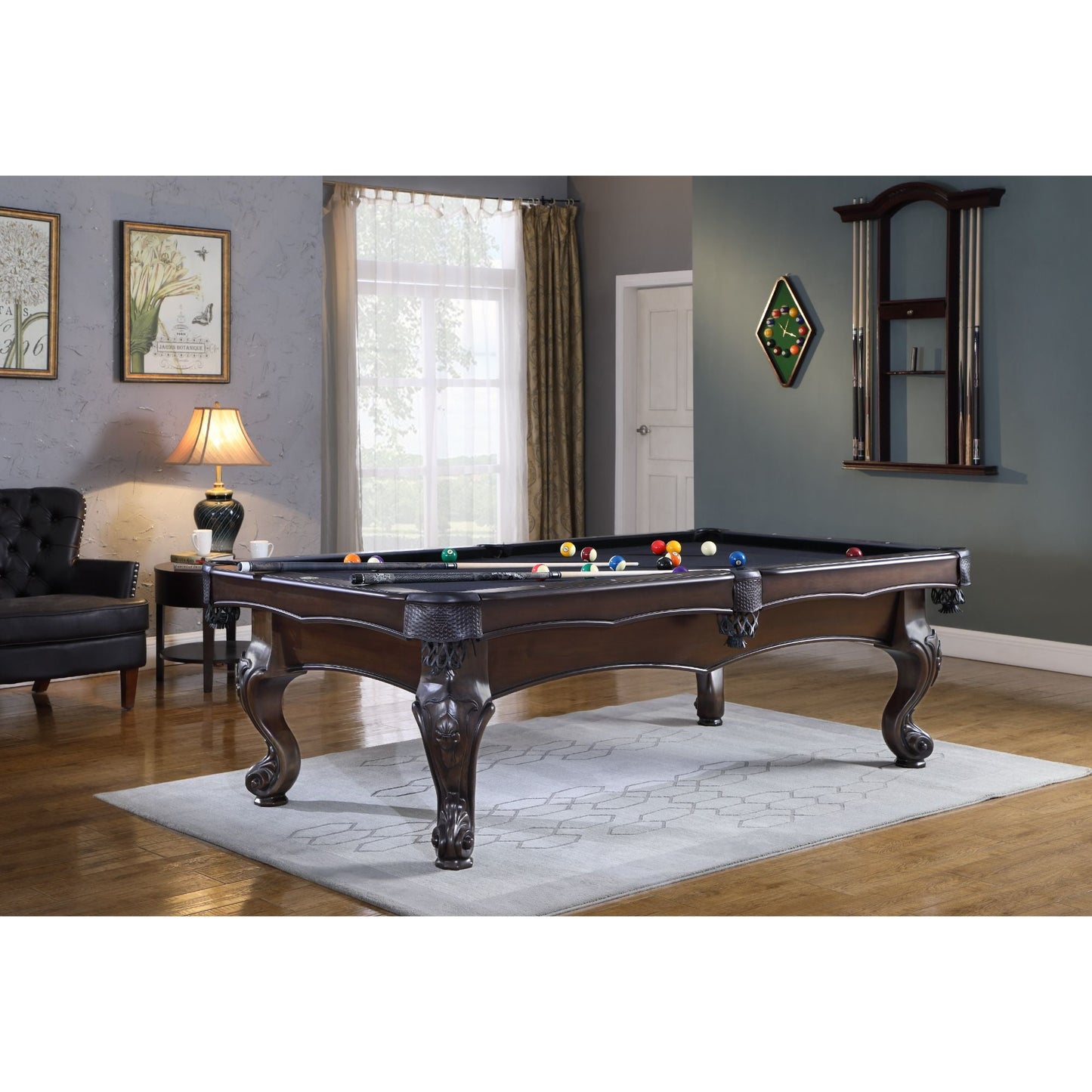Playcraft Wheaton 8' Slate Pool Table - PTWHEBRI08