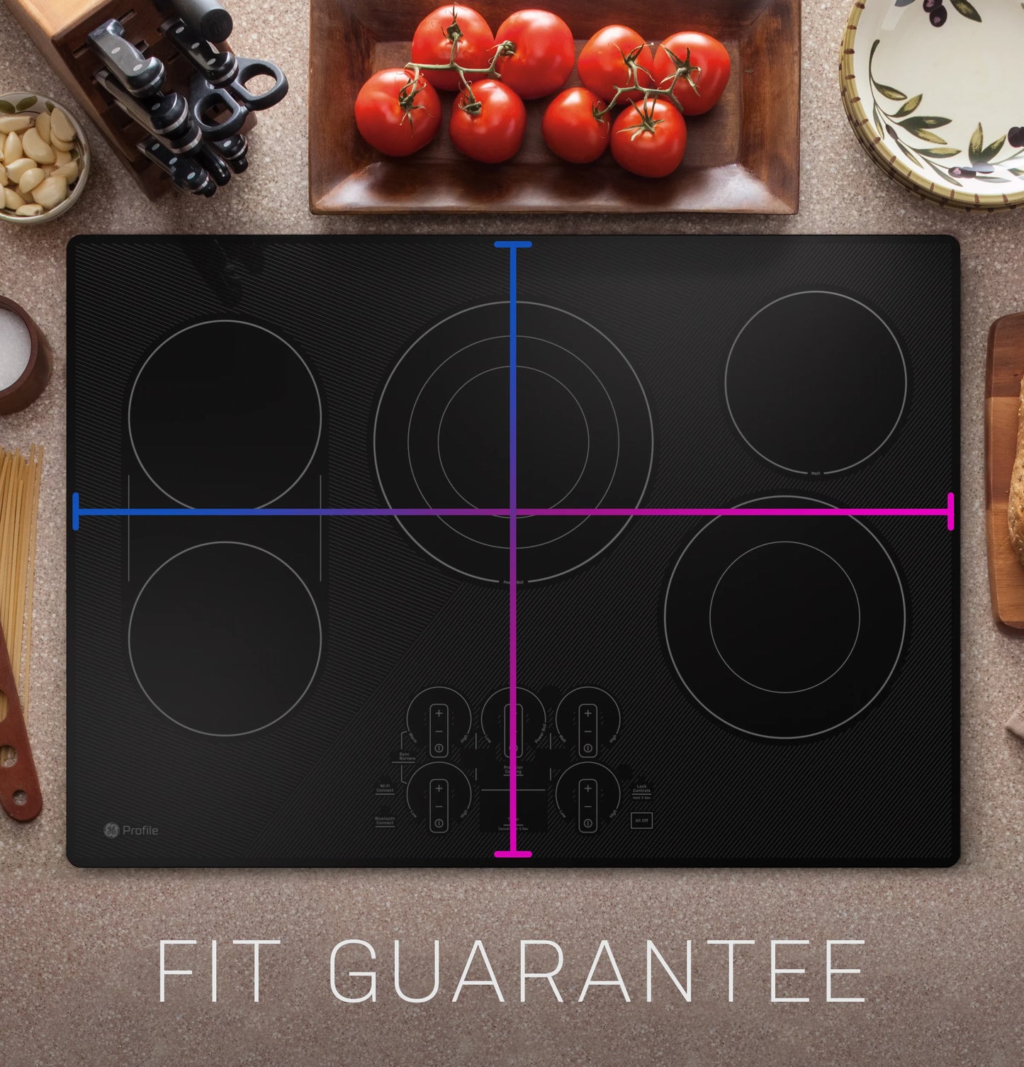 GE Appliances  30" Built-In Touch Control Electric Cooktop Black - PEP9030DTBB