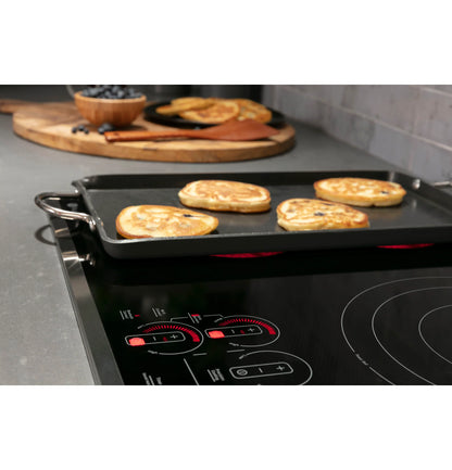 GE Appliances Profile 30" Built-In Touch Control Electric Cooktop Stainless Steel on Black - PEP9030STSS