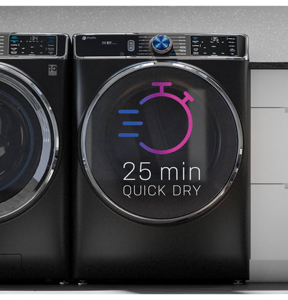 GE Appliances  7.8 cu. ft. Capacity Smart Front Load Gas Dryer with Steam and Sanitize Cycle Carbon Graphite - PFD95GSPWDS