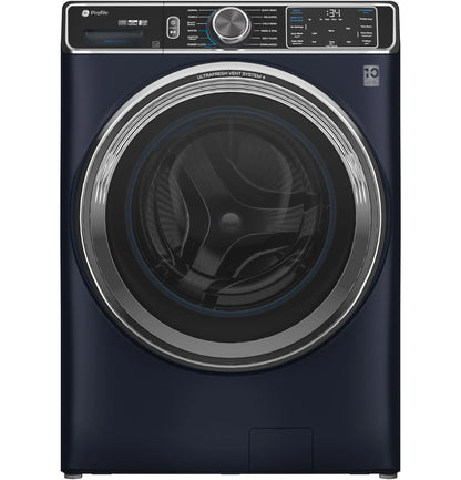 GE Appliances  5.3 cu. ft. Capacity Smart Front Load Washer with UltraFresh Vent System+ with OdorBlock Sapphire Blue - PFW870SPVRS