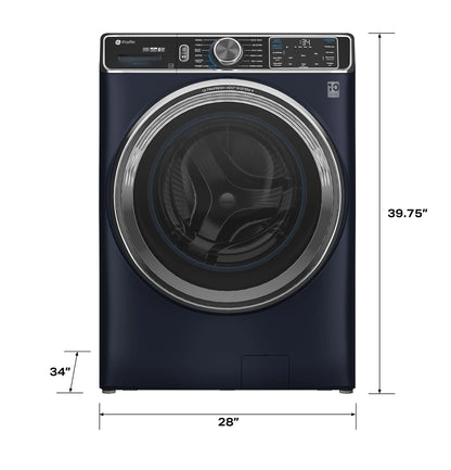 GE Appliances  5.3 cu. ft. Capacity Smart Front Load Washer with UltraFresh Vent System+ with OdorBlock Sapphire Blue - PFW870SPVRS