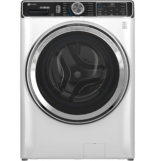 GE Appliances  5.3 cu. ft. Capacity Smart Front Load Washer with UltraFresh Vent System+ with OdorBlock White - PFW870SSVWW