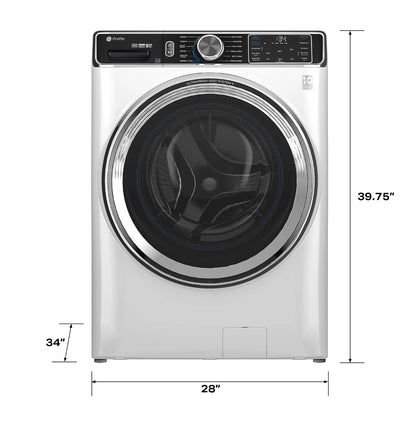 GE Appliances  5.3 cu. ft. Capacity Smart Front Load Washer with UltraFresh Vent System+ with OdorBlock White - PFW870SSVWW