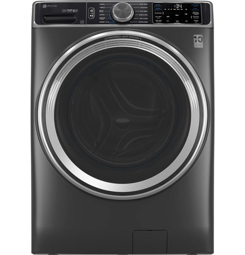 GE Appliances 5.5 cu. ft. Capacity Smart Front Load Steam Washer with UltraFresh Vent System+ and Smart Wash & Smart Rinse Carbon Graphite - PFW955SPWDS