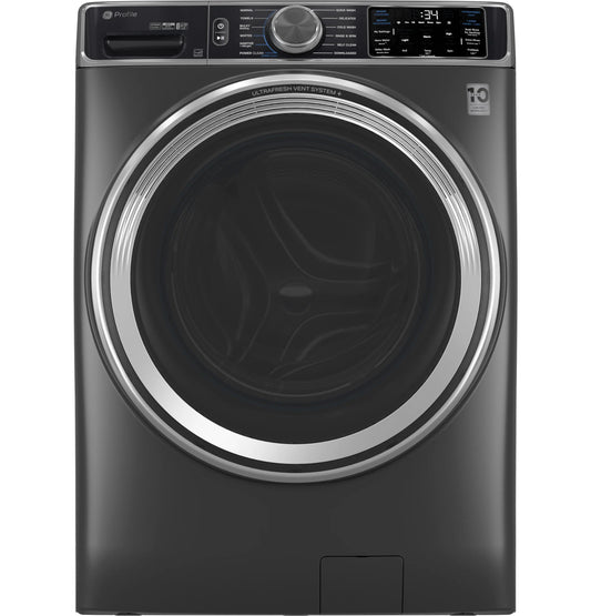 GE Appliances 5.5 cu. ft. Capacity Smart Front Load Steam Washer with UltraFresh Vent System+ and Smart Wash & Smart Rinse Carbon Graphite - PFW955SPWDS