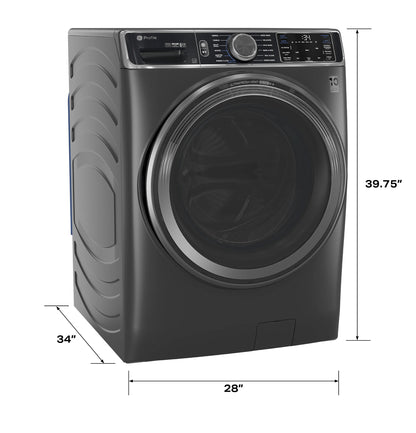 GE Appliances 5.5 cu. ft. Capacity Smart Front Load Steam Washer with UltraFresh Vent System+ and Smart Wash & Smart Rinse Carbon Graphite - PFW955SPWDS