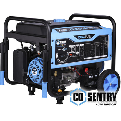 Aurora Generators Pulsar PG13000BRCO 13,000-Watt Dual Fuel Generator with Recoil, Remote, & Push Button Start & CO Alert - PowerGen USA - PG13000BRCO