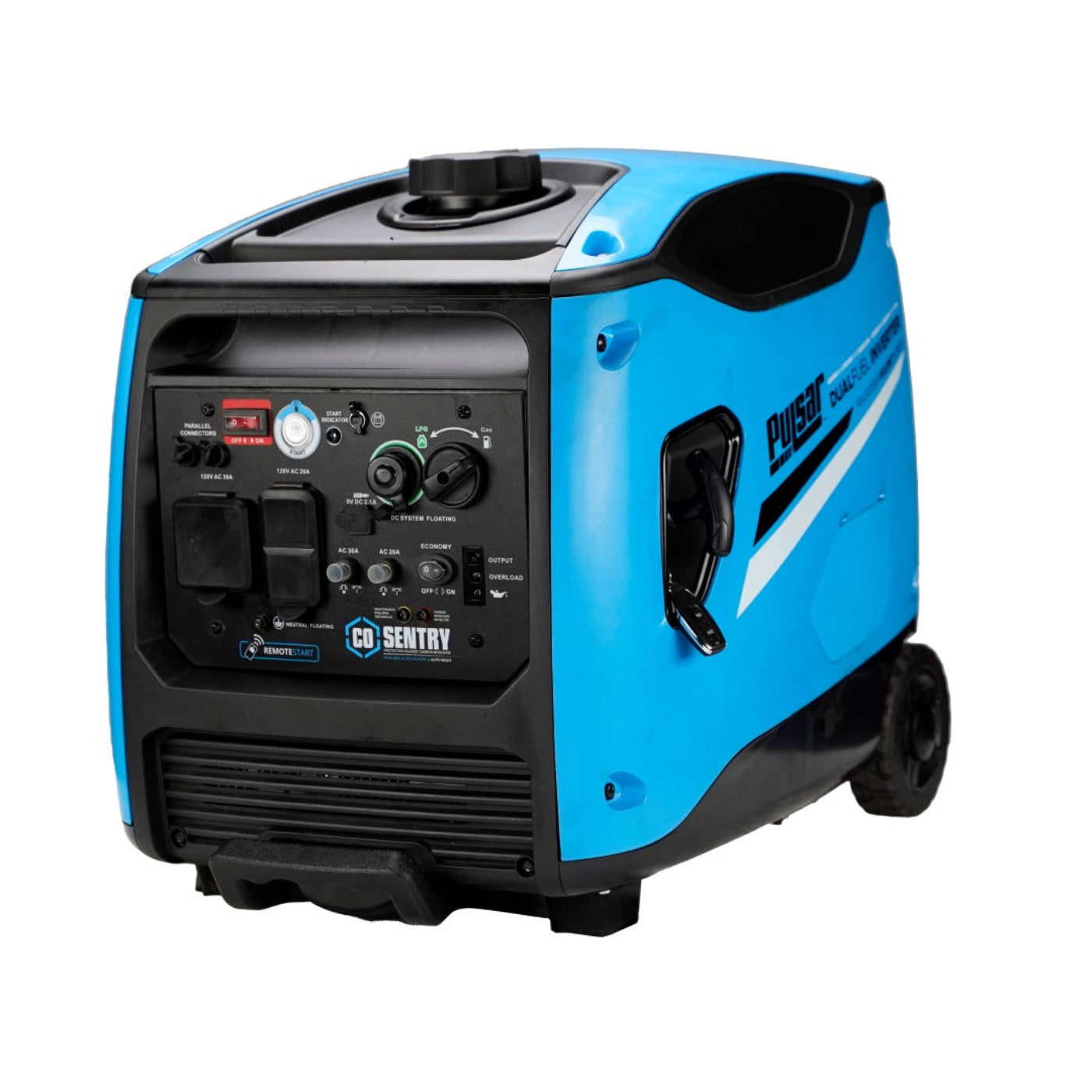 Aurora Generators Pulsar PG4500BISRCO 4,500-Watt Remote Start Dual-Fuel Inverter Generator with CO Shutdown Sensor - PowerGen USA - PG4500BISRCO