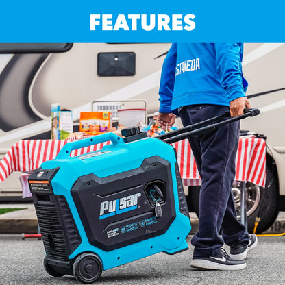 Aurora Generators Pulsar PG5000BiSRCO 5000-Watt Dual Fuel Inverter Generator with Remote Start and CO Sentry - PowerGen USA - PG5000BiSRCO