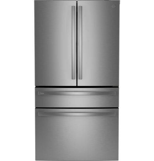GE Appliances  29 Cu. Ft. Smart Fingerprint Resistant 4-Door French-Door with Door In Door Fingerprint Resistant Stainless Steel - PGD29BYTFS