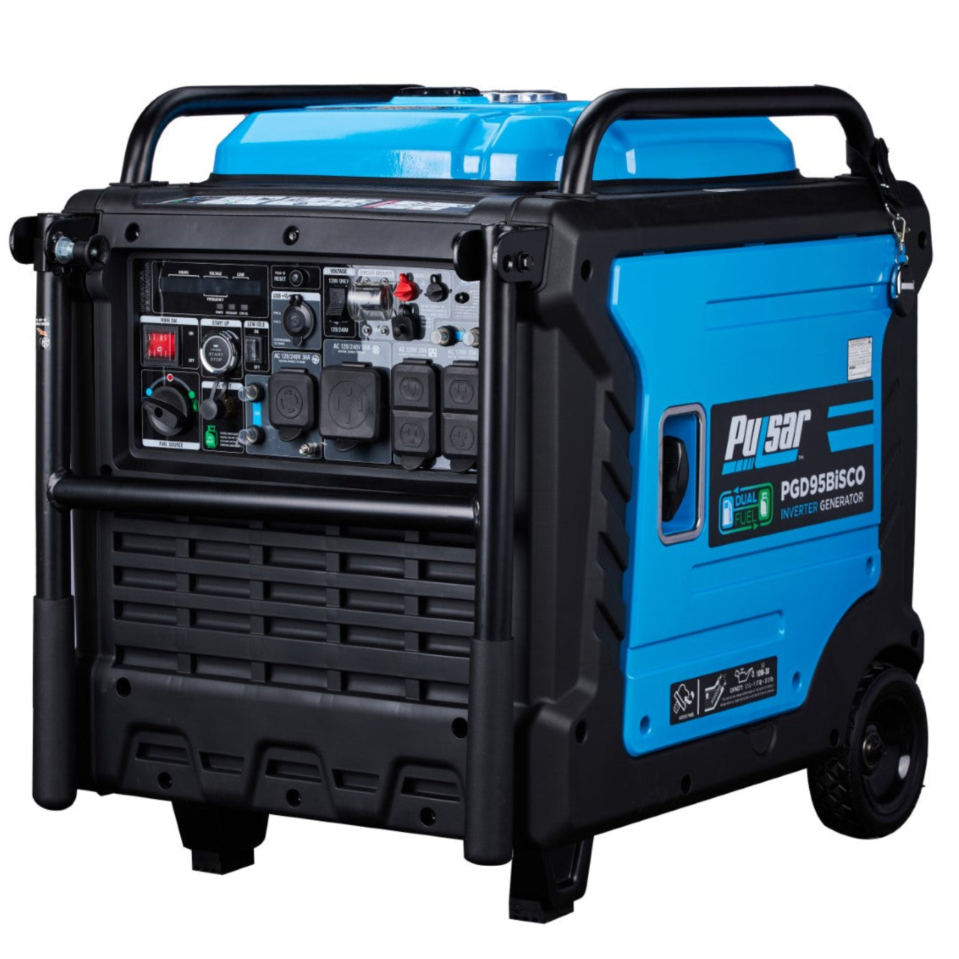 Aurora Generators Pulsar PGD95BISCO Pulsar 9,500 Watt Super Quiet Dual Fuel Inverter Generator with CO Alert and Remote Start - PowerGen USA - PGD95BISCO