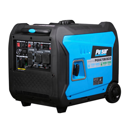 Aurora Generators Pulsar PGDA70BISCO 7,250-Watt Super Quiet Dual-Fuel Inverter Generator with CO Alert and Remote Start - PowerGen USA - PGDA70BISCO