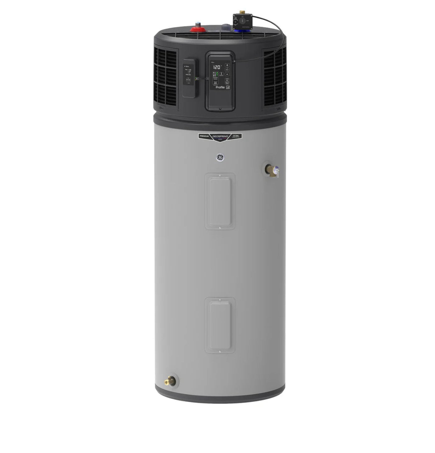 GE Appliances  GEOSPRING Smart Hybrid Heat Pump Water Heater 50-gallon - 240V Gray - PH50S10BNY