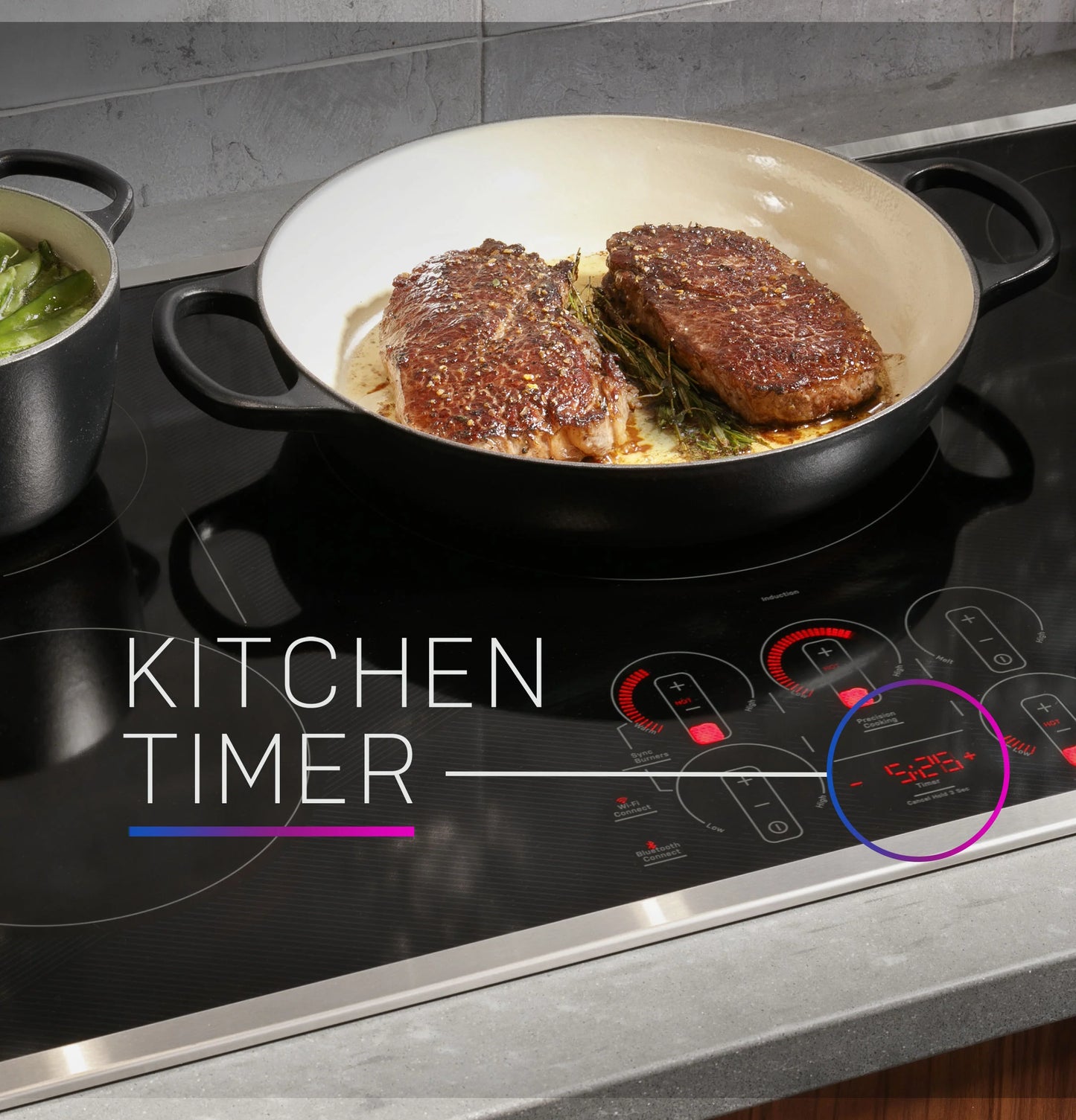 GE Appliances  36" Built-In Touch Control Induction Cooktop Black - PHP9036DTBB