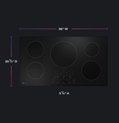 GE Appliances  36" Built-In Touch Control Induction Cooktop Black - PHP9036DTBB