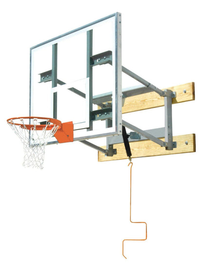 Bison Adjustable Wall Mounted Basketball Hoop - 54 Inch Glass - PKG650BI