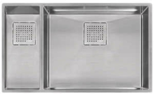 FRANKE PKX160LH Franke Peak 31-In. X 18-In. 16 Gauge Stainless Steel Undermount Double Bowl Kitchen Sink - PKX160LH