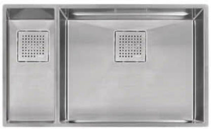 FRANKE PKX160LH Franke Peak 31-In. X 18-In. 16 Gauge Stainless Steel Undermount Double Bowl Kitchen Sink - PKX160LH