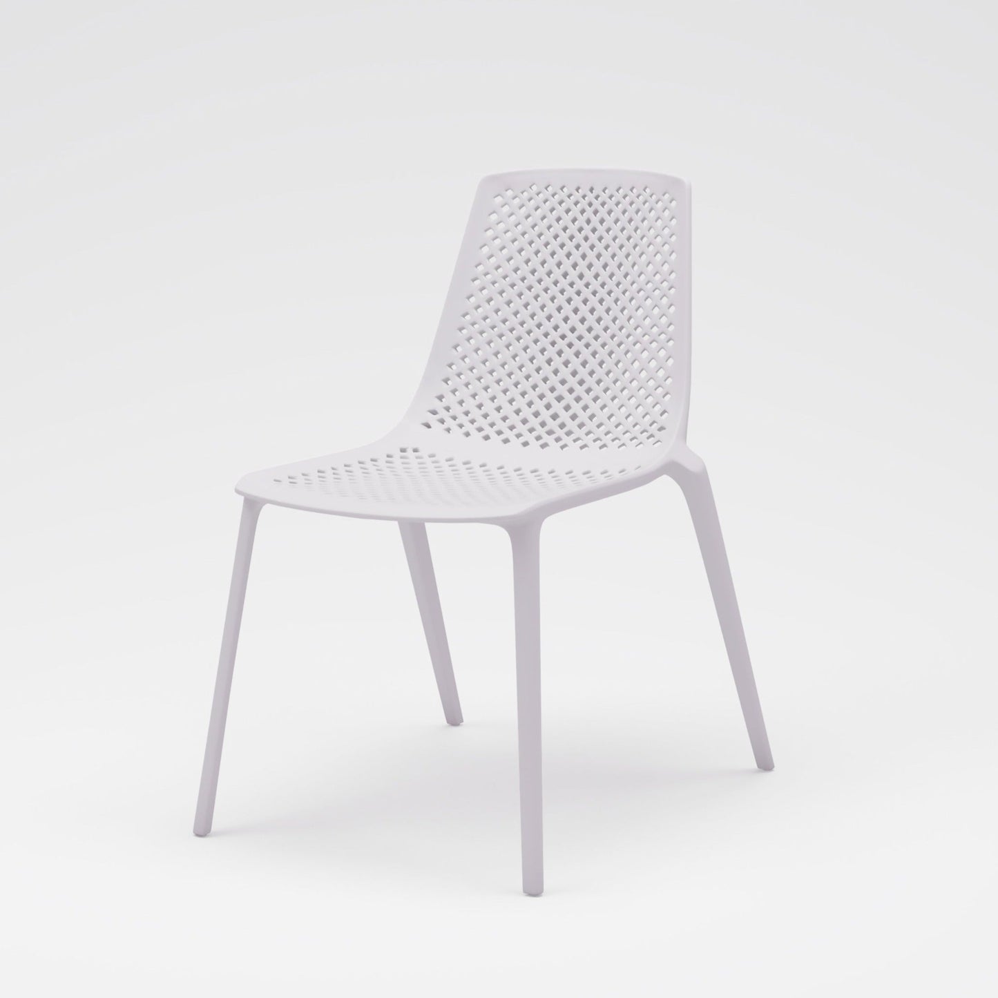 Midtown Concept Valencia White Stacking Indoor Dining Chair - 4PC - PLI VALEN_SIDE_WHT