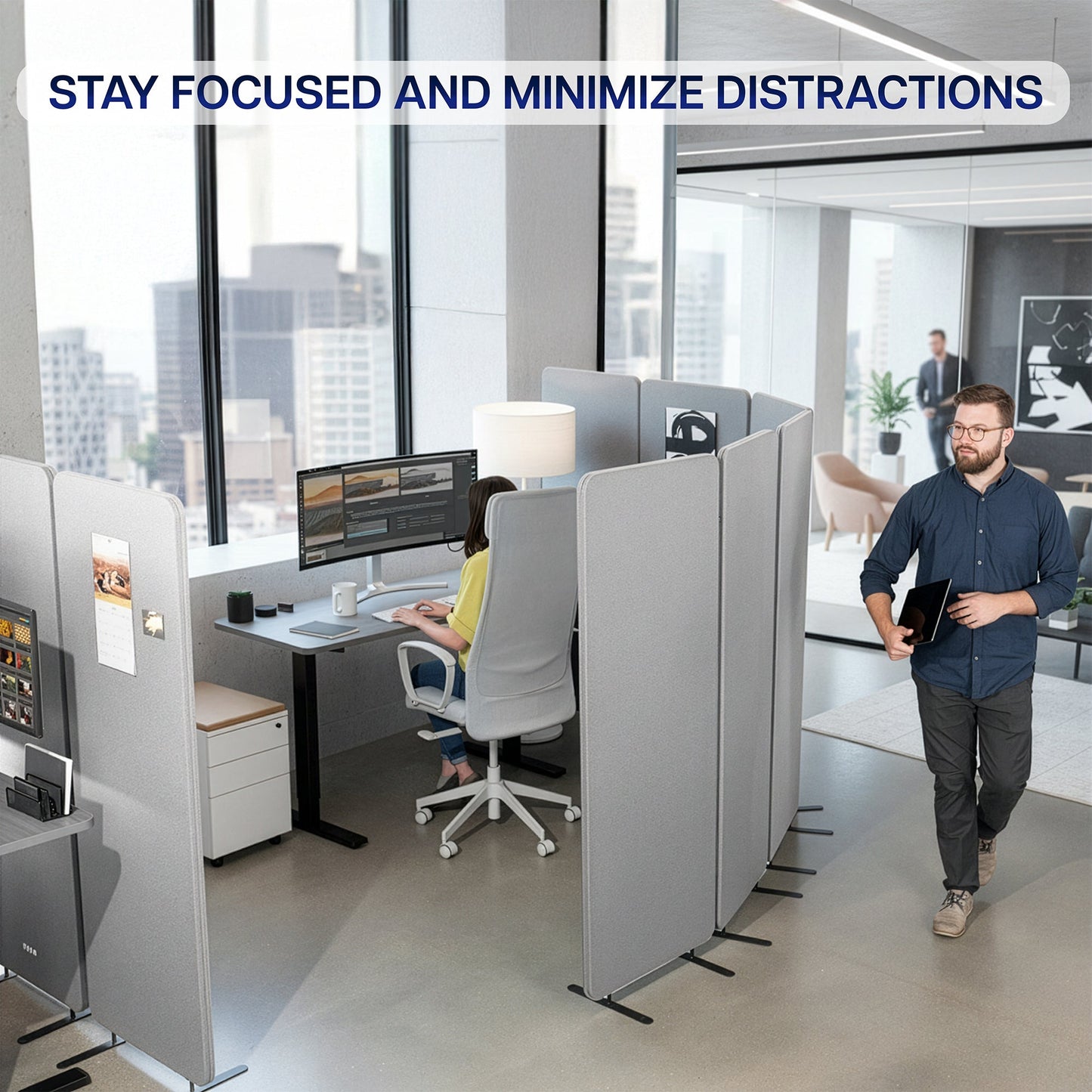 VIVO Freestanding Room Dividers - PP-3-T024G