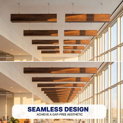 VIVO Wood Grain Acoustic Ceiling Beams (x4) - PP-CW03-4WD