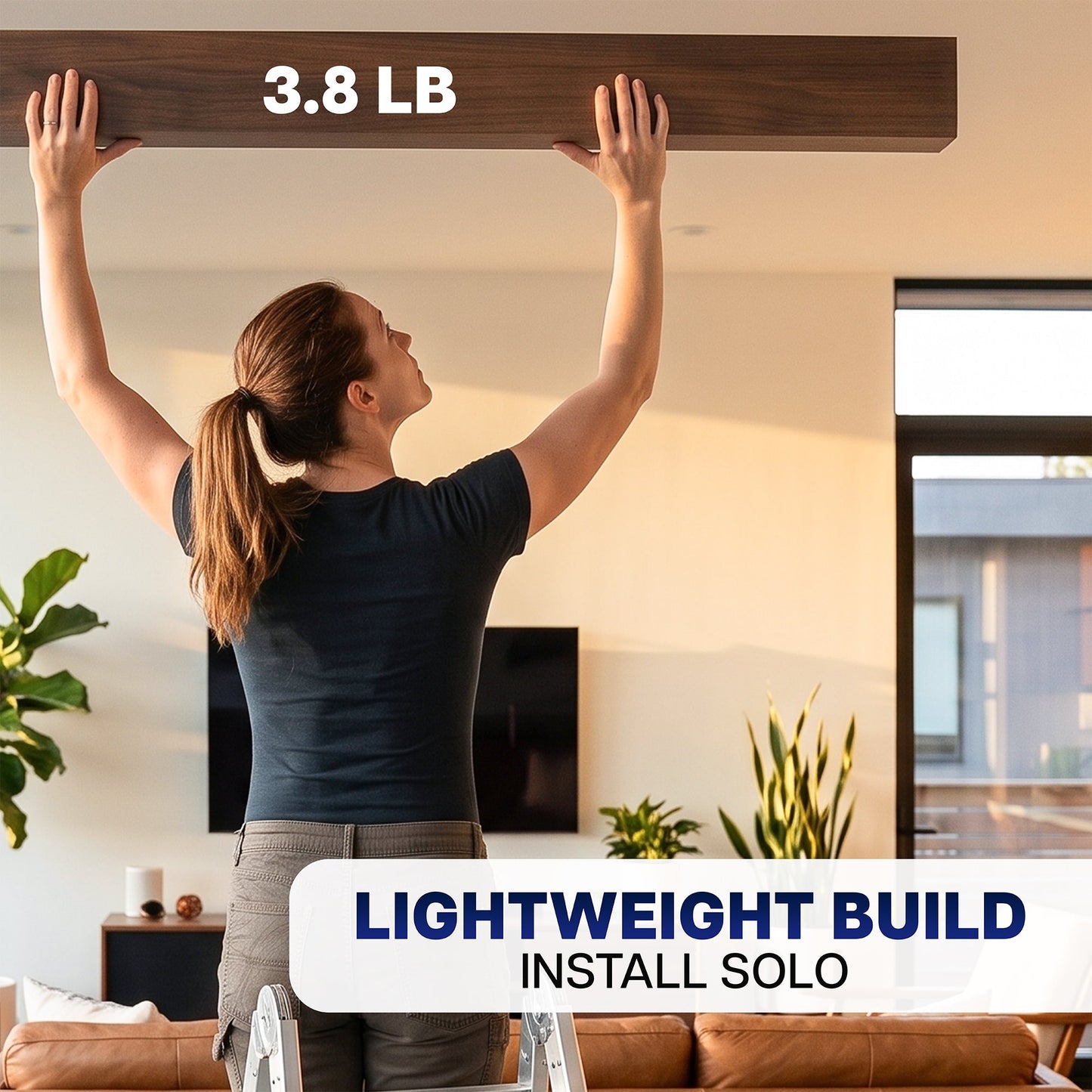 VIVO Wood Grain Acoustic Ceiling Beams (x4) - PP-CW03-4WD