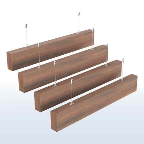 VIVO Wood Grain Acoustic Ceiling Beams (x4) - PP-CW03-4WD