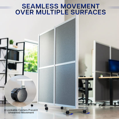 VIVO Mobile Modular Wall System Freestanding Room Dividers - PP-MWS63D-M