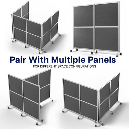 VIVO Mobile Modular Wall System Freestanding Room Dividers - PP-MWS63D-M