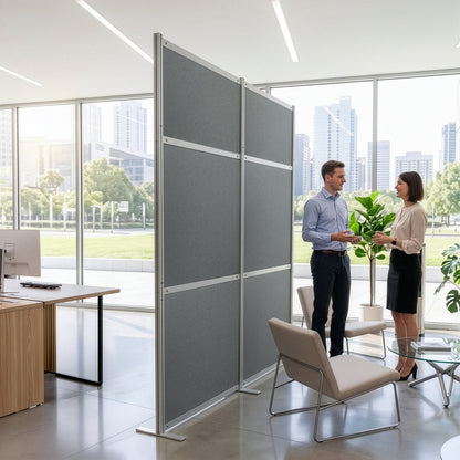 VIVO 84" Tall Modular Wall System Freestanding Room Dividers - PP-MWS84D