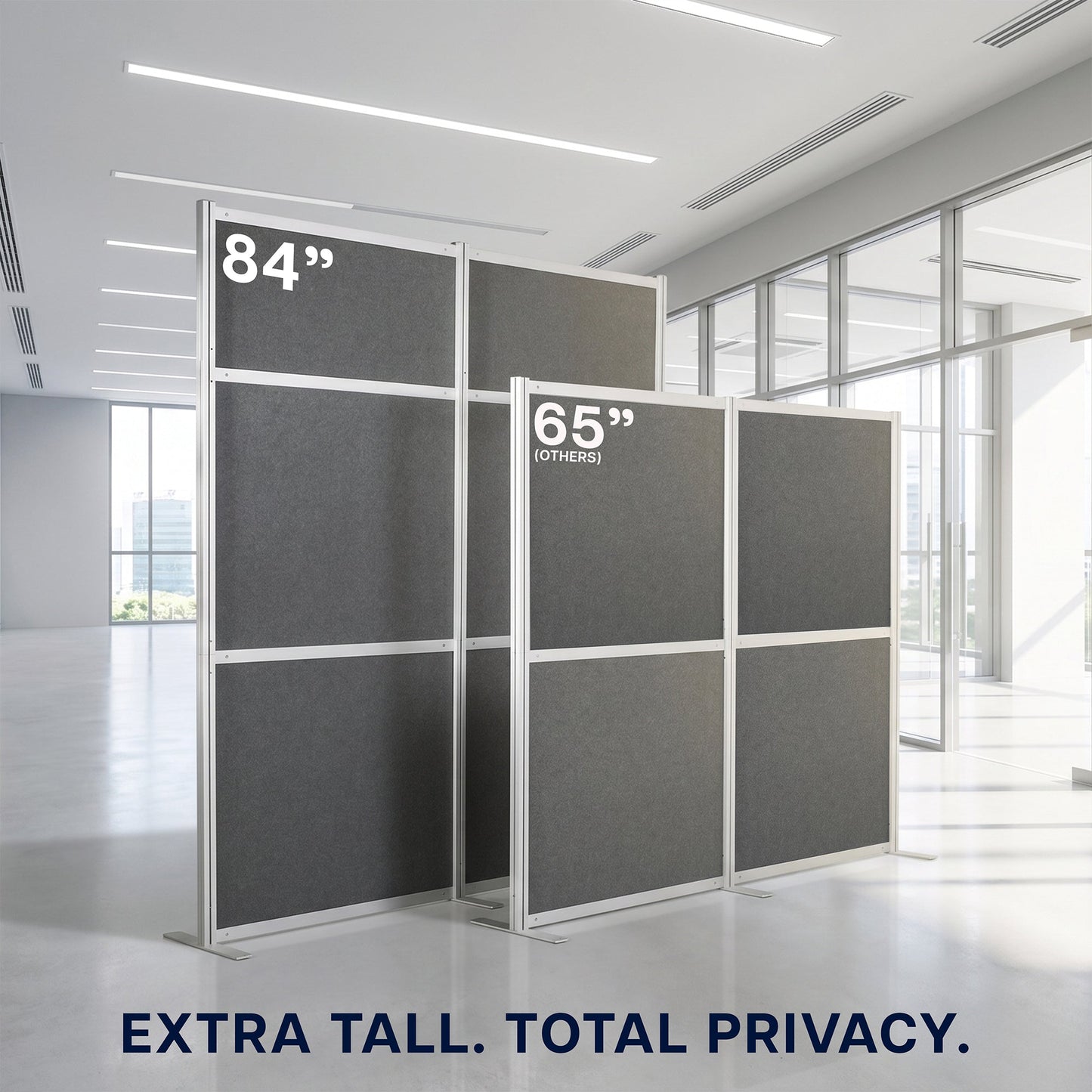 VIVO 84" Tall Modular Wall System Freestanding Room Dividers - PP-MWS84D