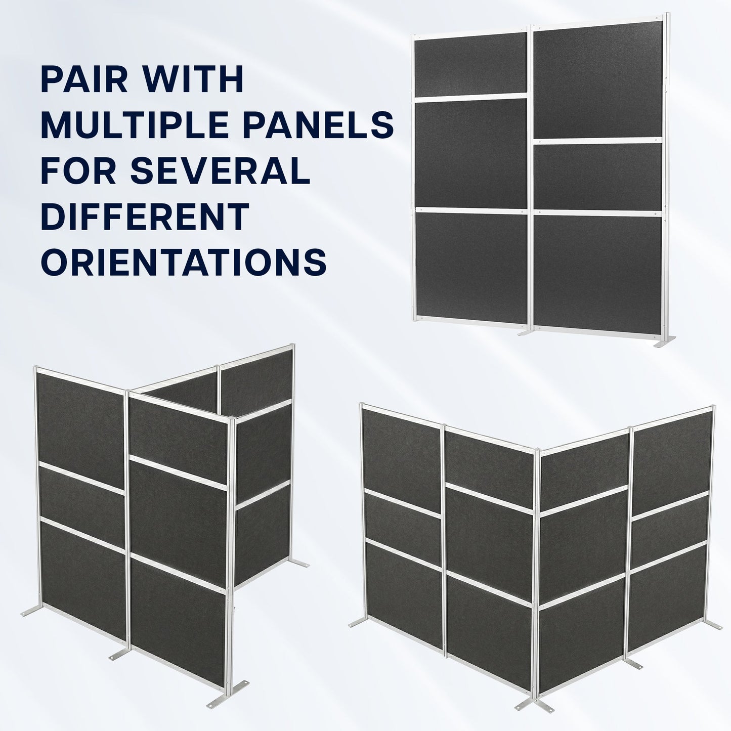 VIVO 84" Tall Modular Wall System Freestanding Room Dividers - PP-MWS84D