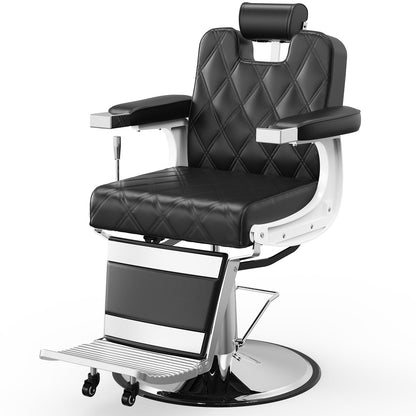 OmySalon BC1401 Modern Style Heavy Duty Hydraulic Recline Barber Chair - G59000265