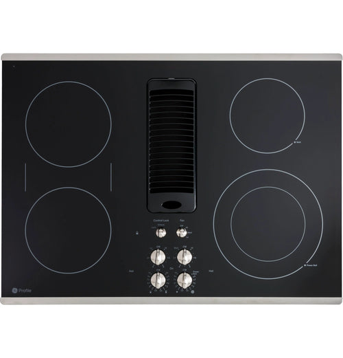 GE Appliances 30" Downdraft Electric Cooktop Stainless Steel - PP9830SRSS