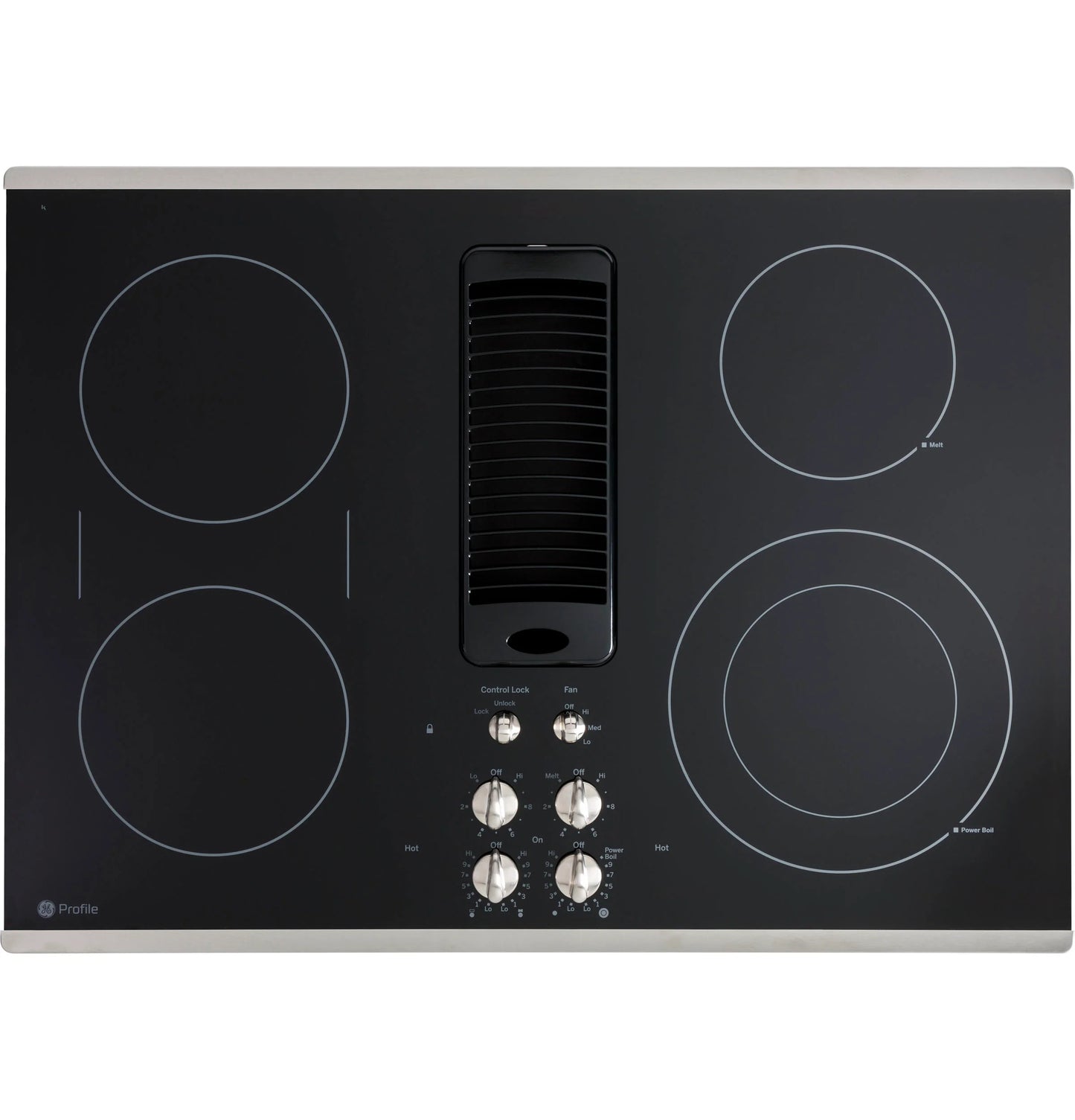 GE Appliances 30" Downdraft Electric Cooktop Stainless Steel - PP9830SRSS