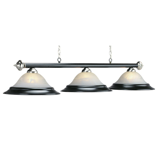 RAM Game Room 60" 3LT Billiard Light-Matte BLK/ST PR260 MB/ST