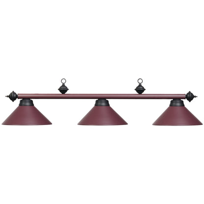 RAM Game Room 54" 3LT Billiard Light-Matte Burgany PR54 MBG