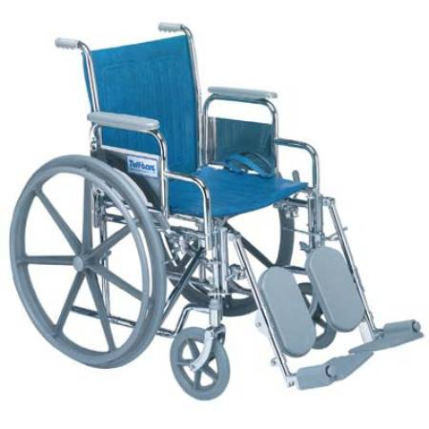 Patterson Medical - Wheelchair Dual Axle Desk Length Arm Elevating Legrest Dark Blue Upholstery 18 Inch Seat Width Adult 250 lbs. Weight Capacity - 929850