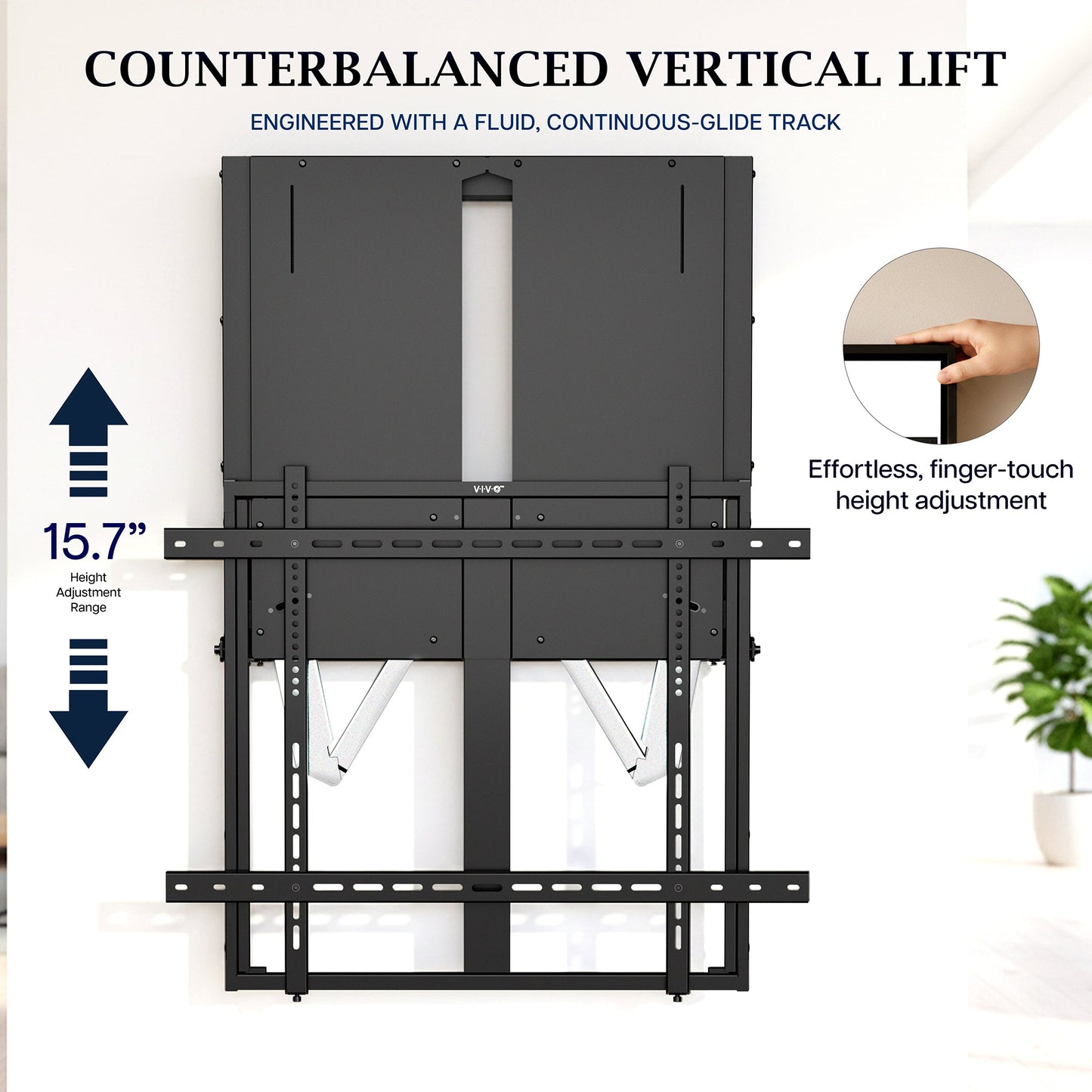 VIVO Manual Height Adjustable TV Wall Mount - 75” to 90” Screens - PRO-TVHA90