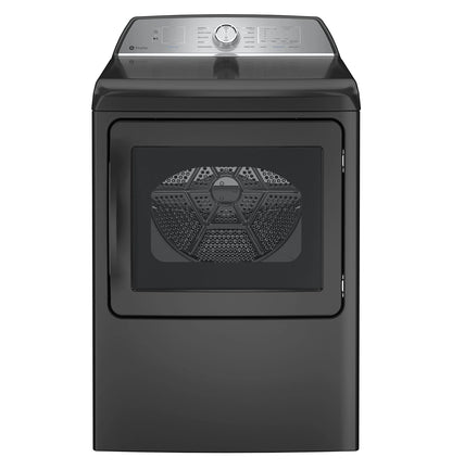 GE Appliances  7.4 cu. ft. Capacity aluminized alloy drum Electric Dryer with Sanitize Cycle and Sensor Dry Diamond Gray - PTD60EBPRDG