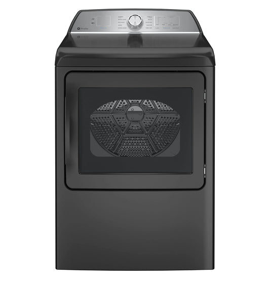 GE Appliances  7.4 cu. ft. Capacity aluminized alloy drum Gas Dryer with Sanitize Cycle and Sensor Dry Diamond Gray - PTD60GBPRDG