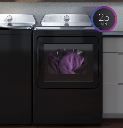 GE Appliances  7.4 cu. ft. Capacity Smart aluminized alloy drum Electric Dryer with Sanitize Cycle and Sensor Dry Diamond Gray - PTD70EBPTDG