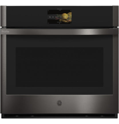 GE Appliances  30" Smart Built-In Convection Single Wall Oven with No Preheat Air Fry and Precision Cooking Fingerprint Resistant Black Stainless - PTS7000BNTS