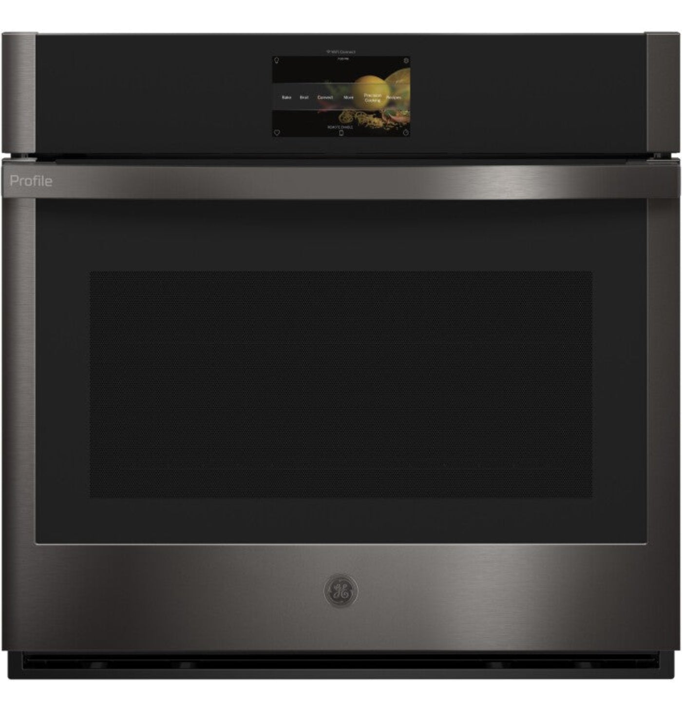 GE Appliances  30" Smart Built-In Convection Single Wall Oven with No Preheat Air Fry and Precision Cooking Fingerprint Resistant Black Stainless - PTS7000BNTS