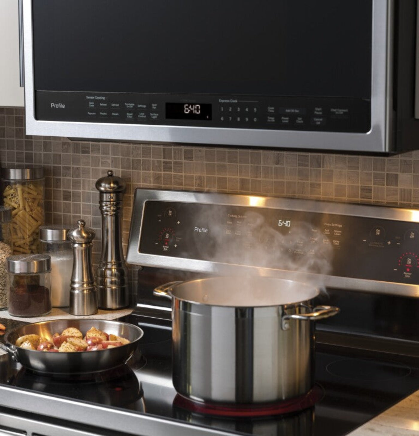 GE Appliances  2.1 Cu. Ft. Over-the-Range Sensor Microwave Oven Stainless Steel - PVM9005SJSS