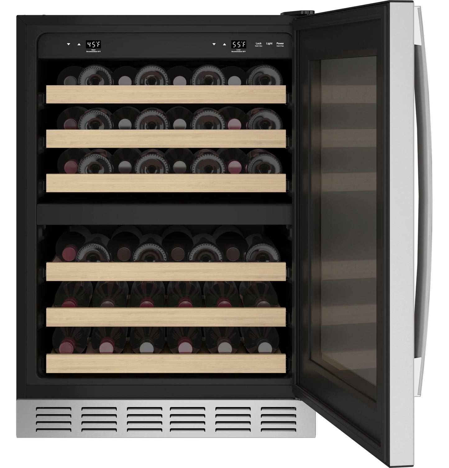 GE Profile PWS06DSPSS 44-Bottle Dual Zone Wine Cooler Stainless Steel