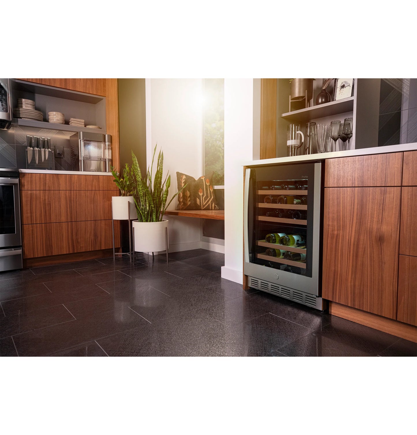 GE Profile PWS06DSPSS 44-Bottle Dual Zone Wine Cooler Stainless Steel