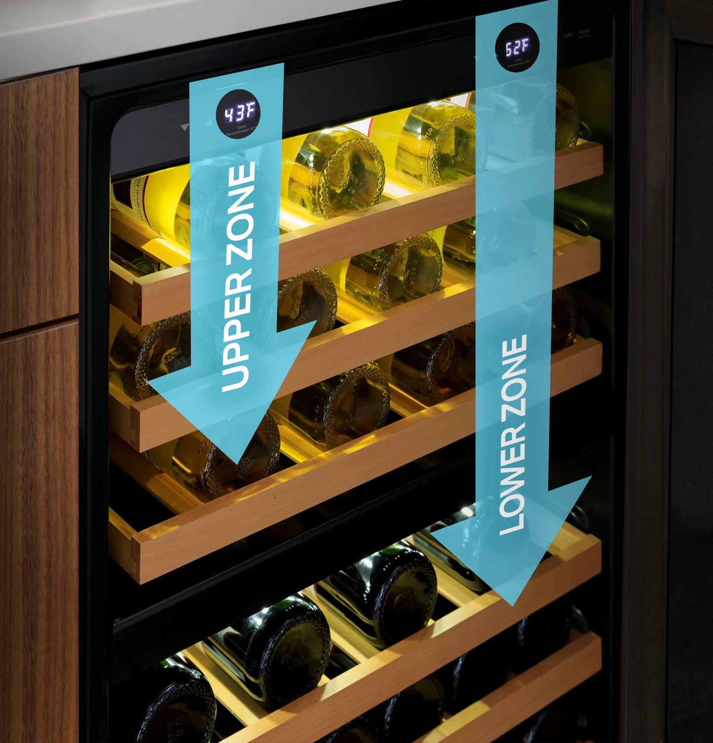 GE Profile PWS06DSPSS 44-Bottle Dual Zone Wine Cooler Stainless Steel