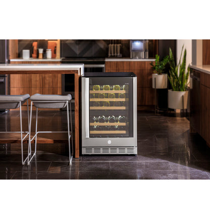 GE Profile PWS06DSPSS 44-Bottle Dual Zone Wine Cooler Stainless Steel